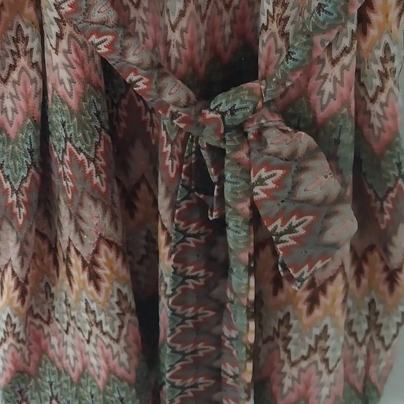 Ark & Co Multicolor Geometric Print Open Back Mini Dress with Tie - Picture 8 of 8